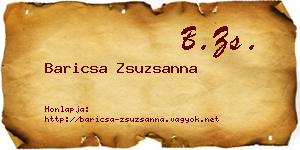 Baricsa Zsuzsanna névjegykártya