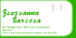 zsuzsanna baricsa business card